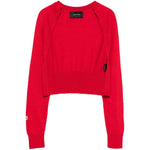 Cardigan con cristalli in rosso Simone rocha - donna 