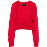 Cardigan con cristalli in rosso Simone rocha - donna 