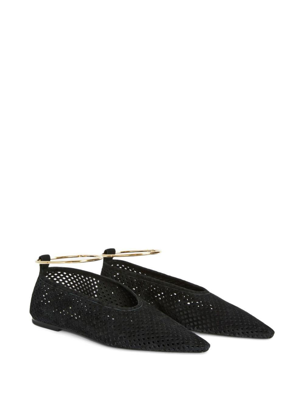 Ballerina in camoscio traforato in nero Jil sander - donna 