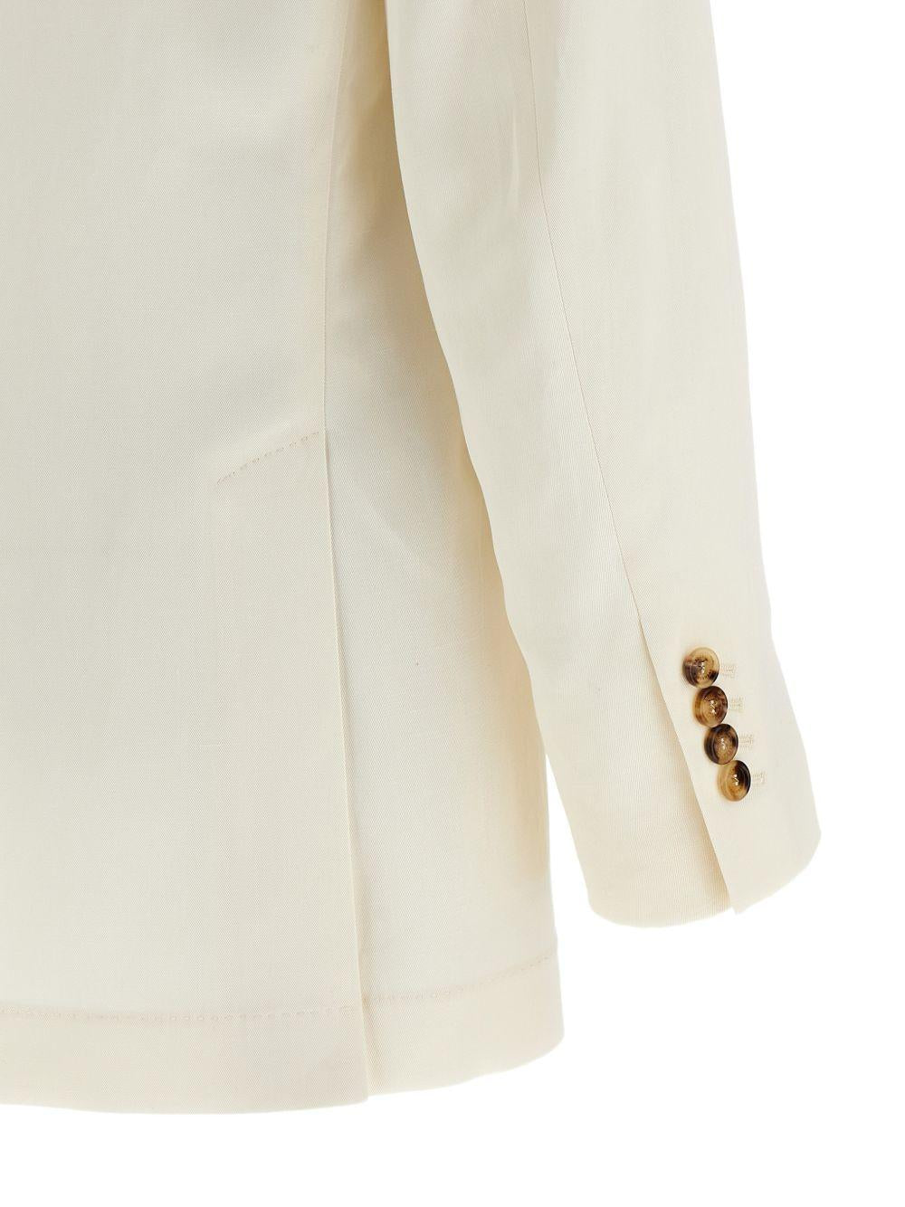 Blazer doppiopetto in beige Brunello cucinelli - uomo 