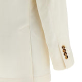 Blazer doppiopetto in beige Brunello cucinelli - uomo 