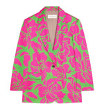Blazer con stampa floreale bliss in verde e rosa Dries van noten - donna 