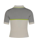 Polo a righe con zip in bianco Casablanca - donna 