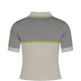 Polo a righe con zip in bianco Casablanca - donna 