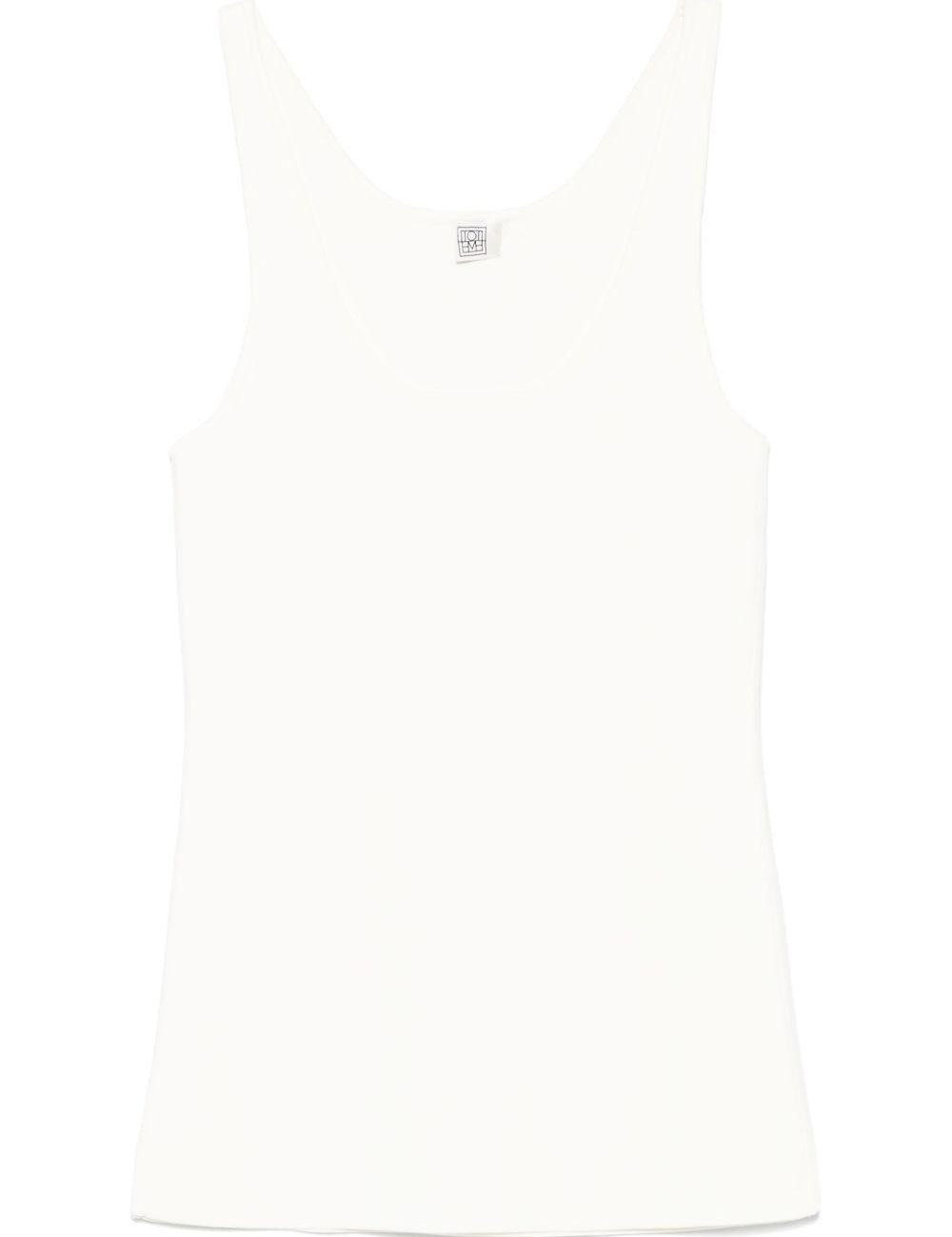 Canotta lavorata a maglia in bianco Toteme - donna 