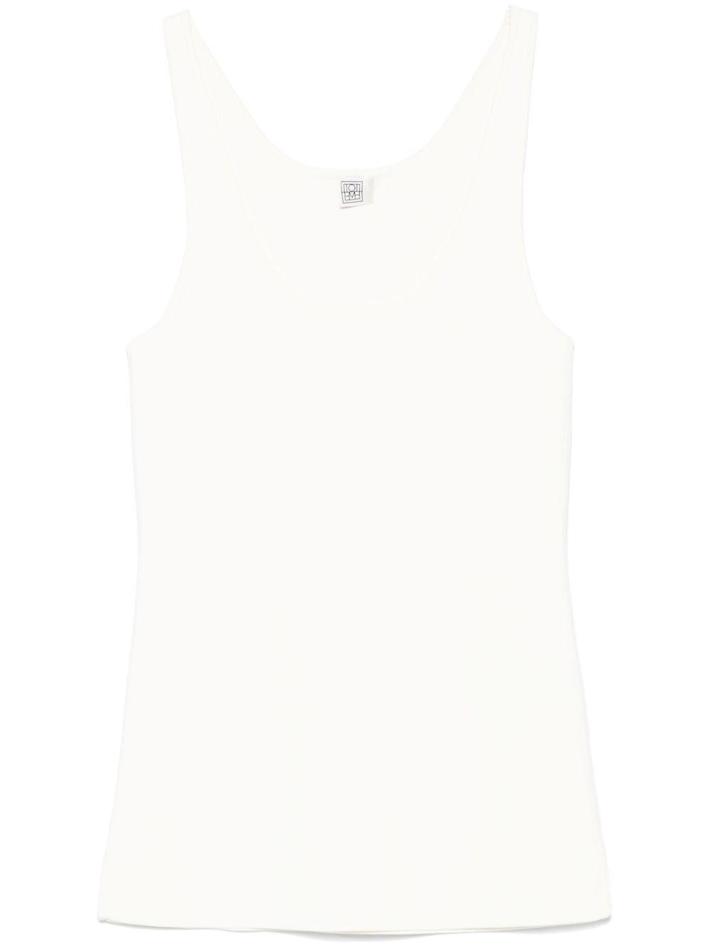 Canotta lavorata a maglia in bianco Toteme - donna 