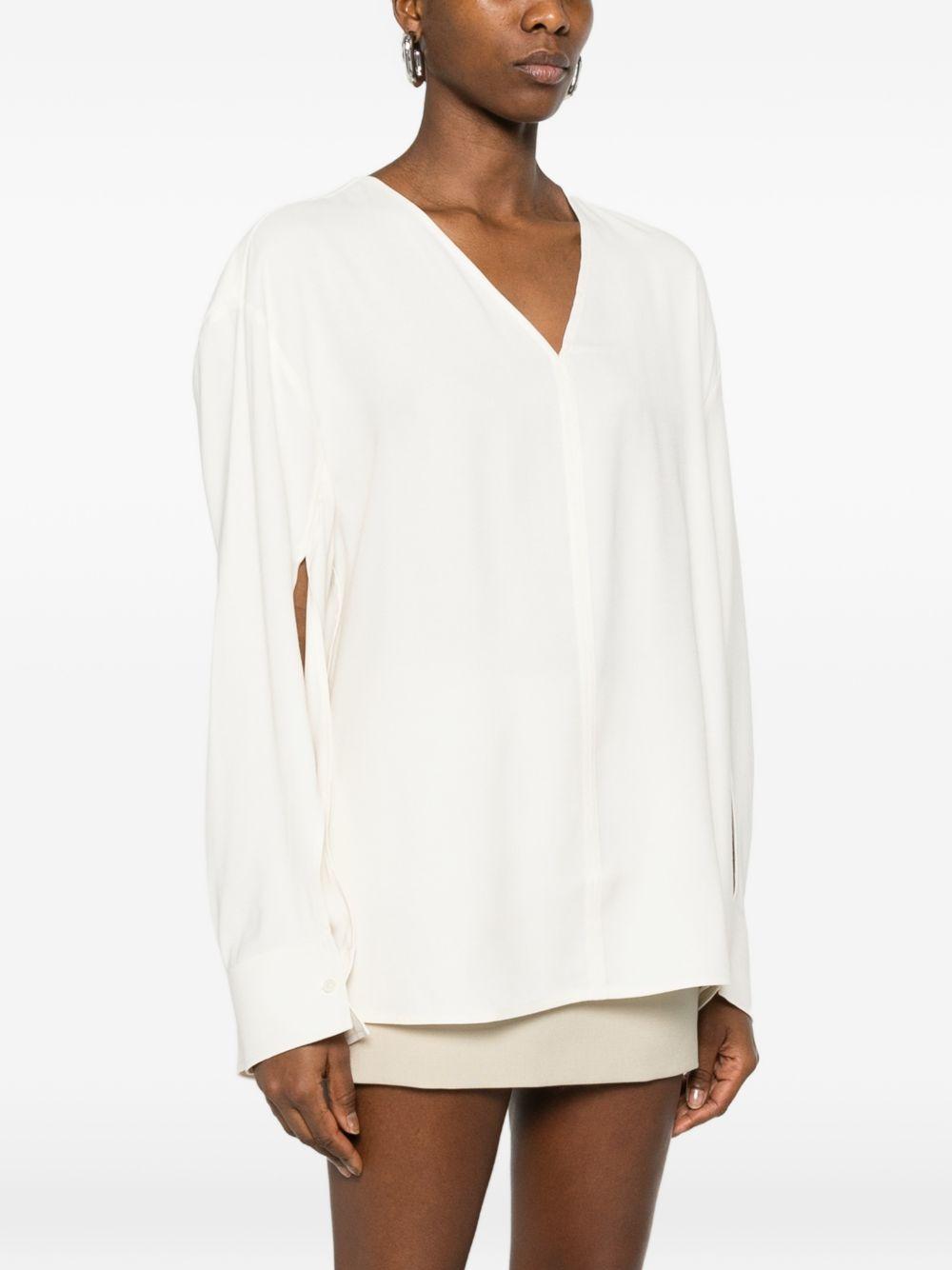 Blusa con scollo a V in bianco Toteme - donna 