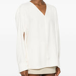 Blusa con scollo a V in bianco Toteme - donna 