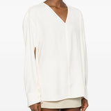 Blusa con scollo a V in bianco Toteme - donna 