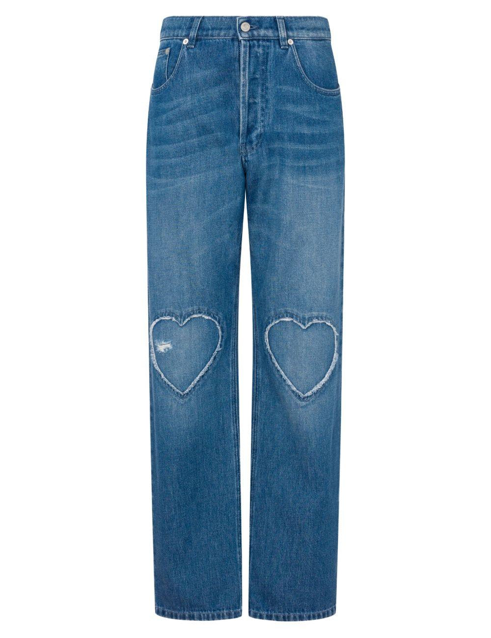 Jeans con applicazione in blu Moschino - donna 