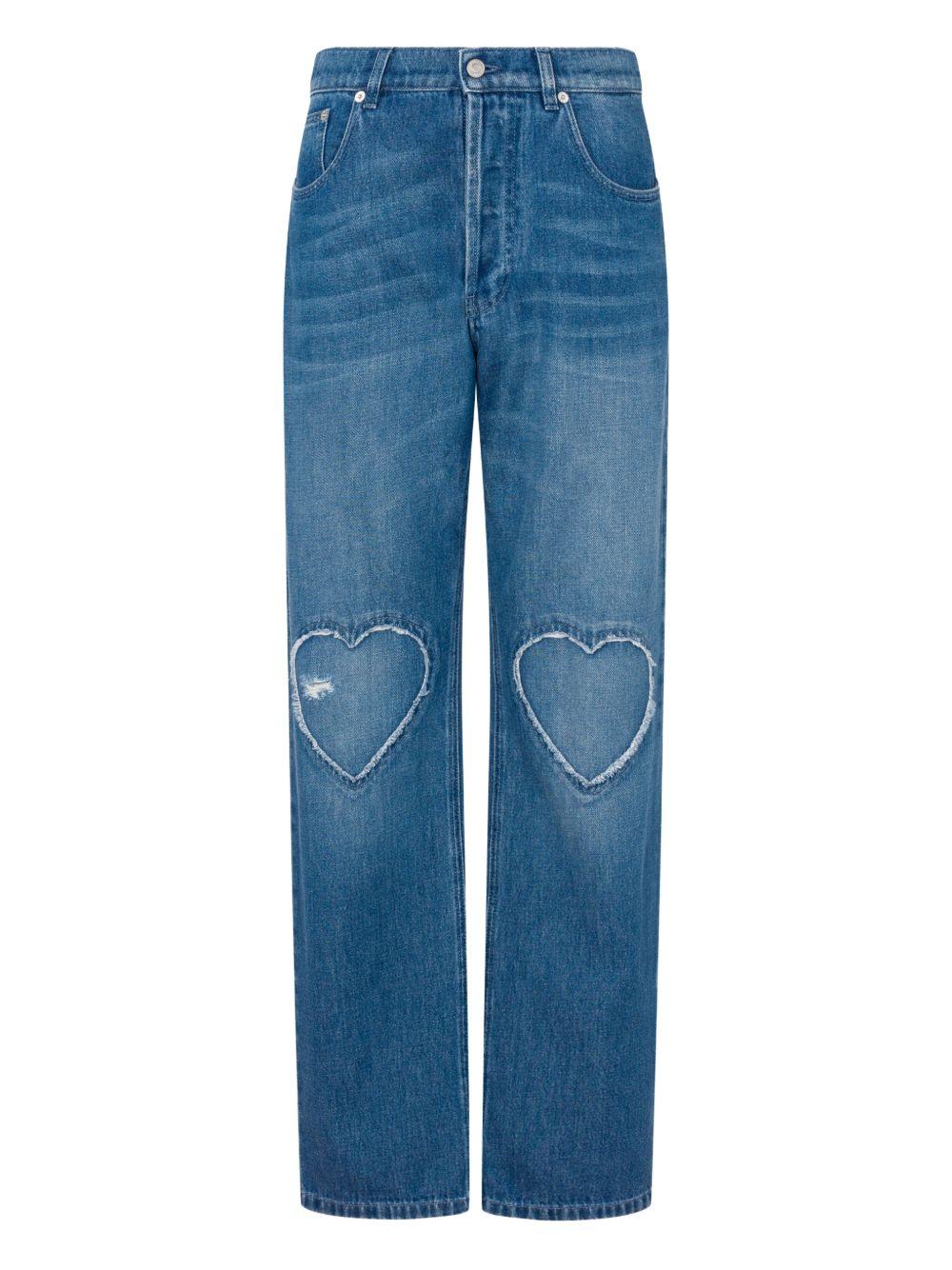 Jeans con applicazione in blu Moschino - donna 