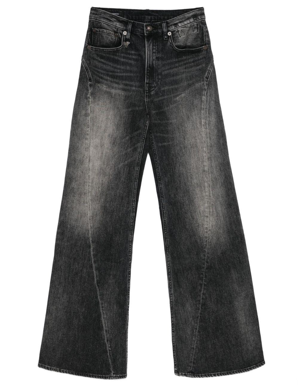 Jeans con design a inserti in nero R13 - donna 
