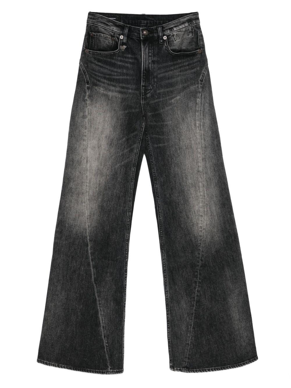 Jeans con design a inserti in nero R13 - donna 