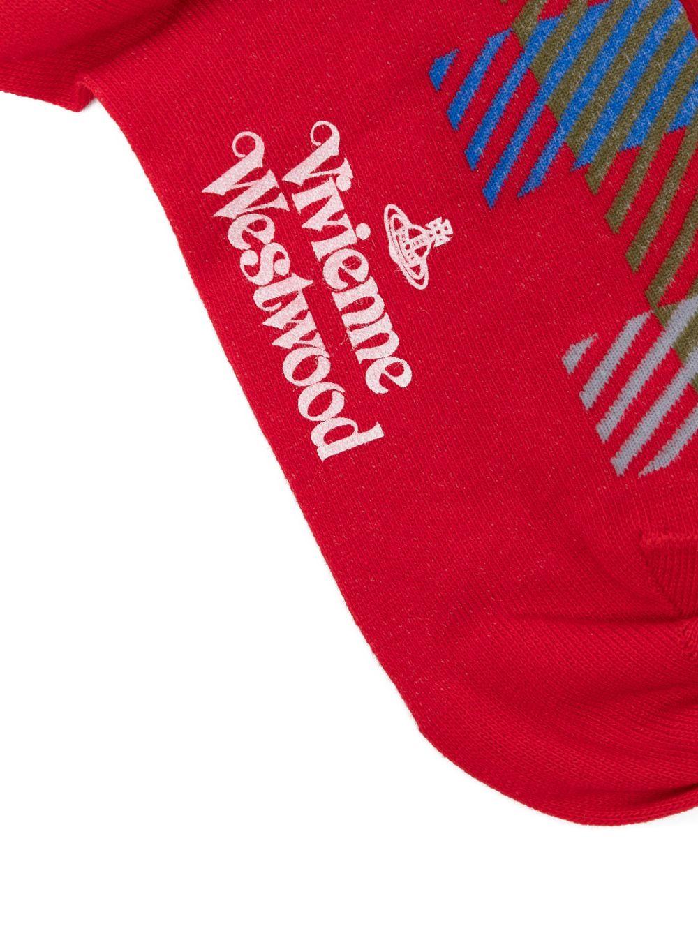 Calzini a quadri in rosso Vivienne westwood - donna 