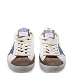 Sneakers super-star con patch a Stella in bianco Golden goose - uomo 