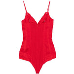 Body con volant e dettaglio a fiocco in rosso Shushu/tong - donna 