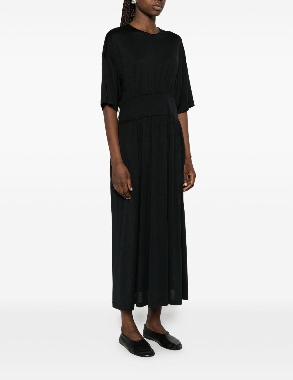 Abito midi plissettato in nero Toteme - donna 