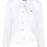 Camicia con logo Orb in bianco Vivienne Westwood - donna 