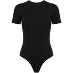 Body opaque a maniche corte in nero Wardrobe NYC - donna 