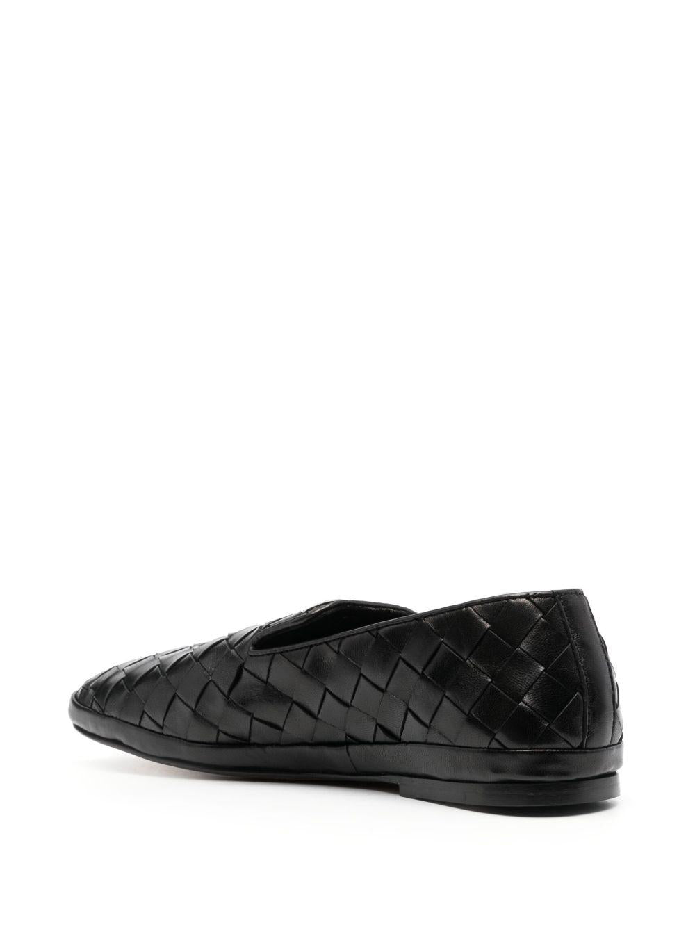 Mocassini Guinea con punta quadrata in nero Henderson baracco - uomo 