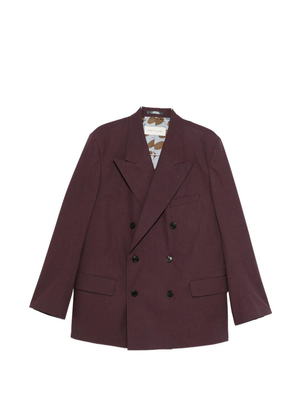 Blazer doppiopetto bosier in viola Dries van noten - uomo 