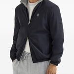 Giacca reversibile con logo in blu e grigio brunello cucinelli - uomo 