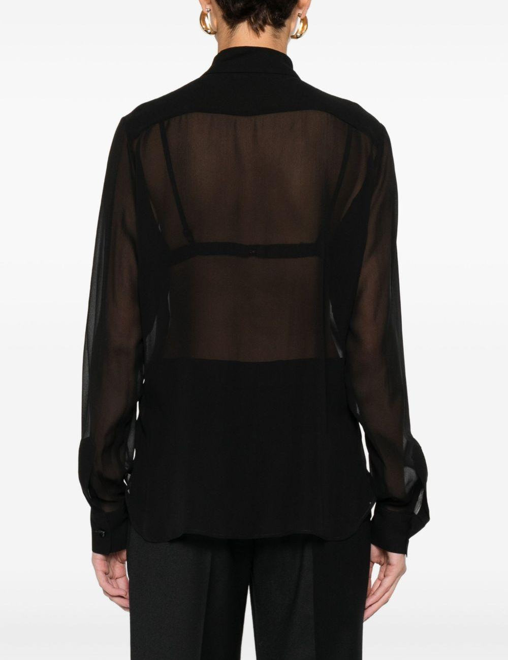 Camicia plissettata in nero Tagliatore - donna 