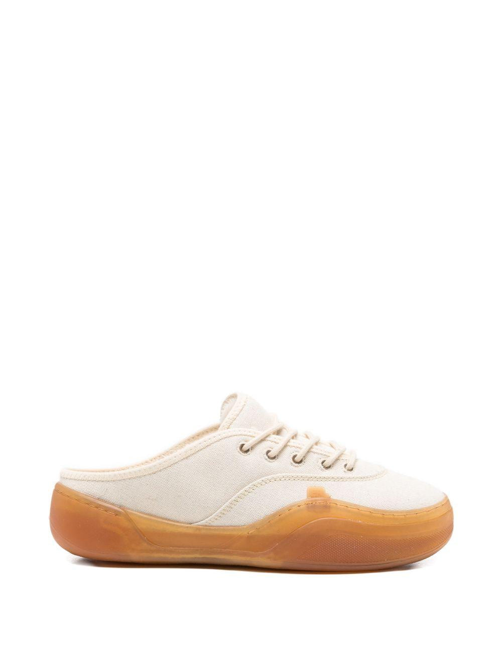 Sneakers con lacci in avorio Erl - unisex 