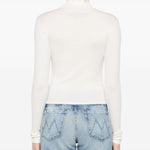 Top a collo alto in bianco Re/Done - donna 