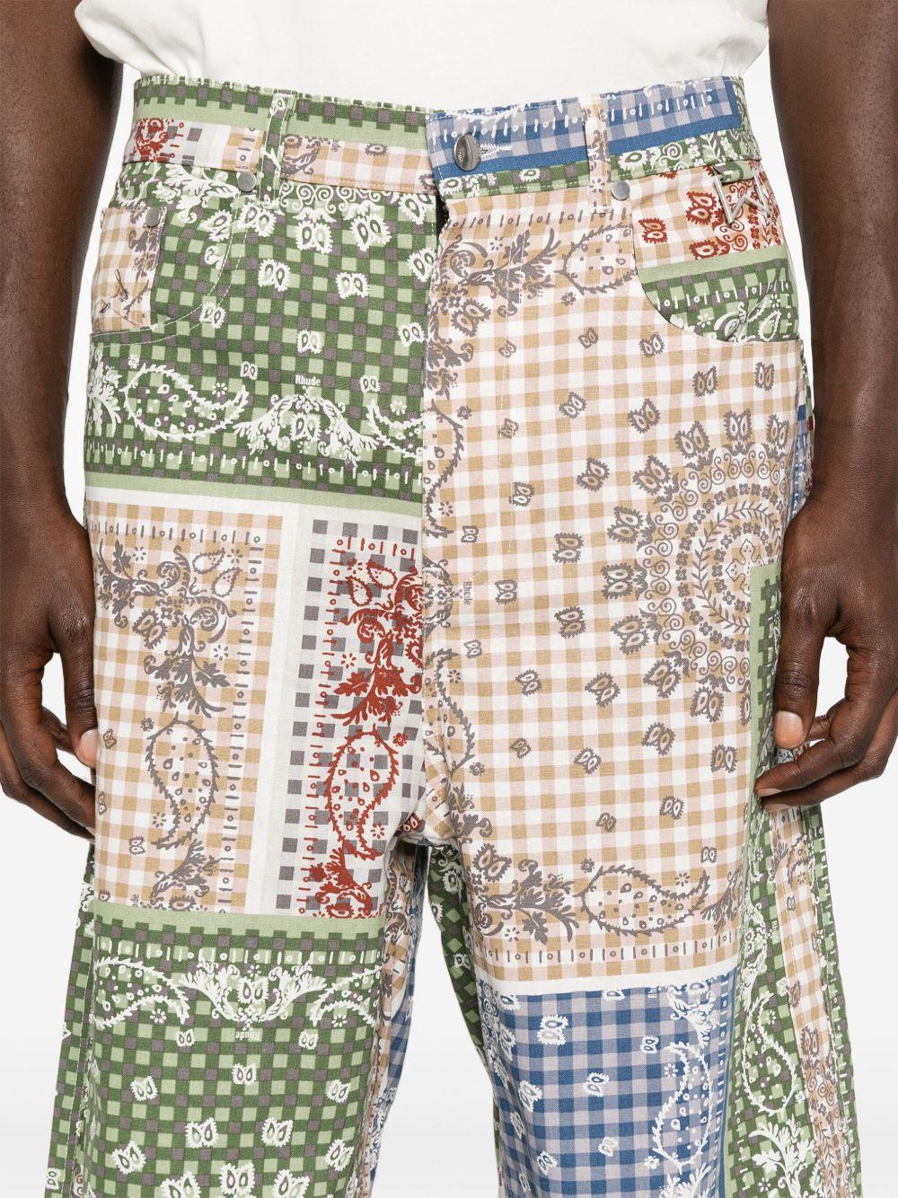 Shorts con stampa bandana multicolore Rhude - uomo 