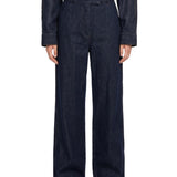 Jeans wide-leg denim indigo 