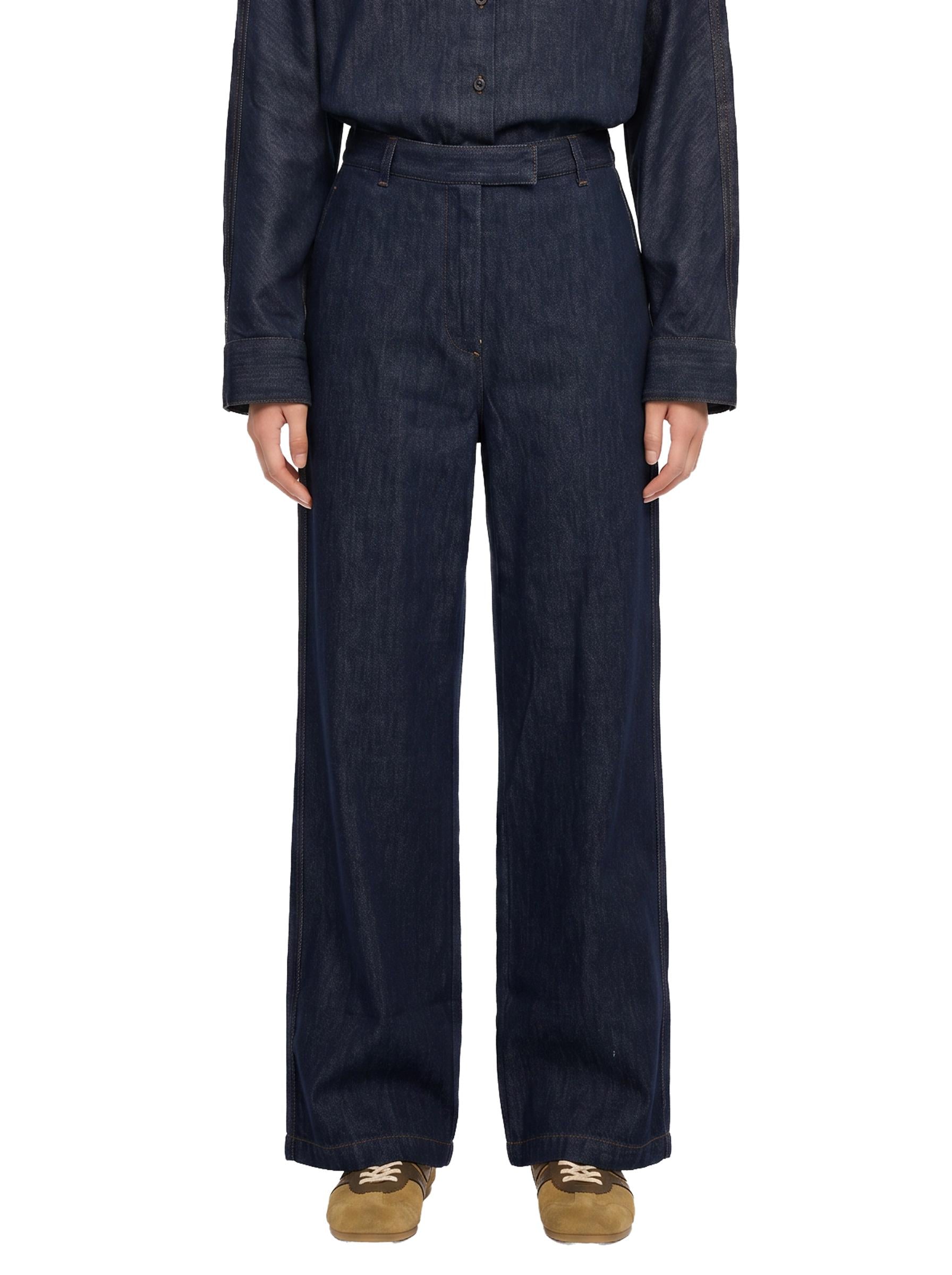 Jeans wide-leg denim indigo 