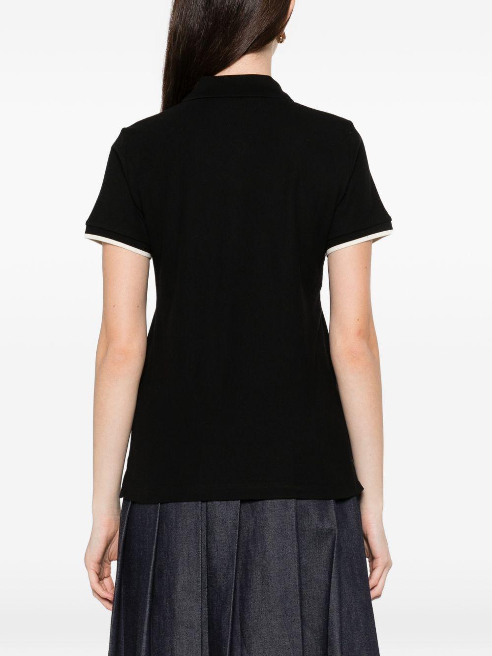 Polo a maniche corte in nero Moncler - donna 