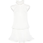 Abito mini plissettato bianco Rowen Rose - donna 