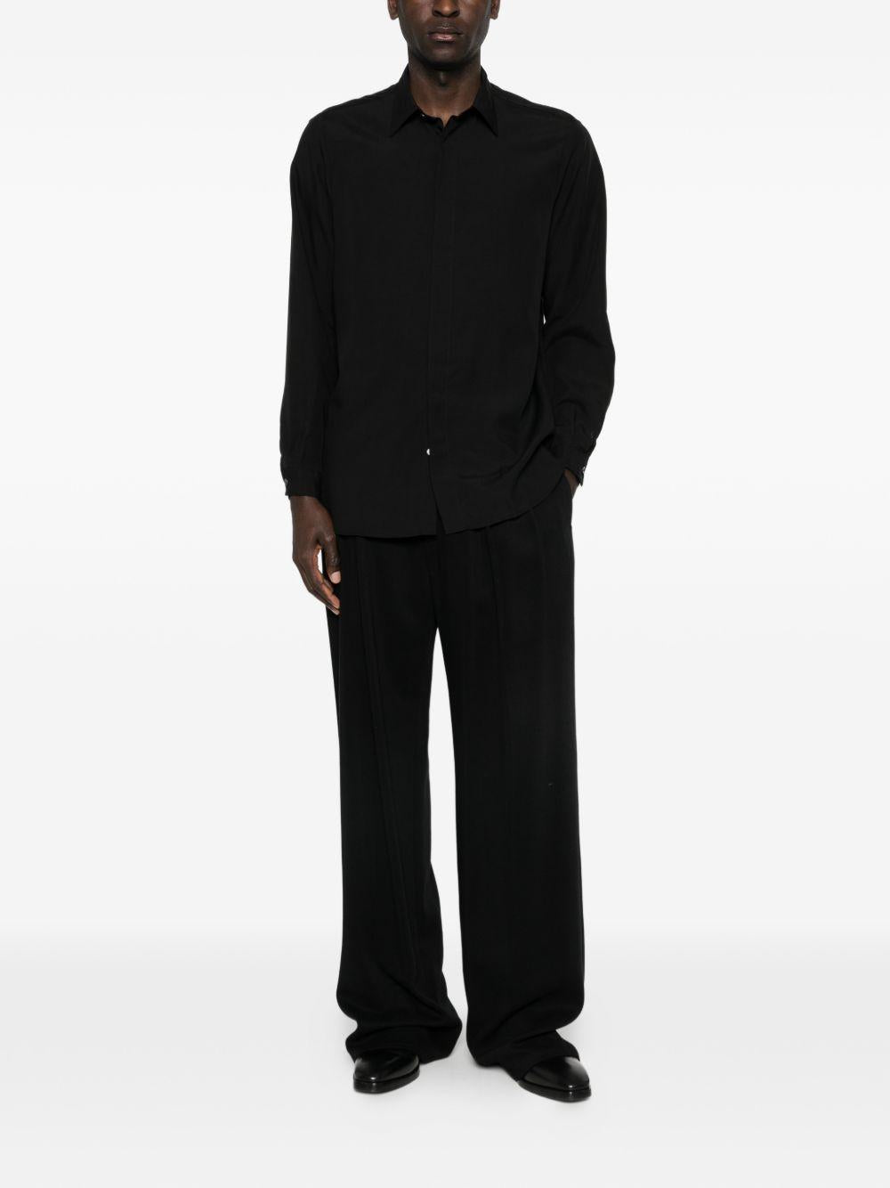 Camicia oversize in nero Lardini - uomo 