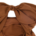 Costume da bagno con doppio fiocco Aster in marrone 