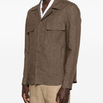 Giacca camicia john con tasca con patta in marrone Briglia 1949 - uomo 