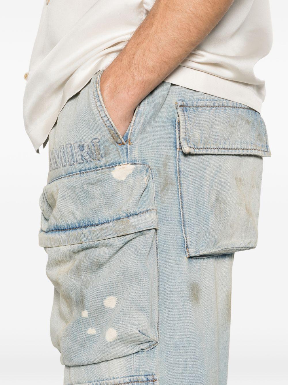 Jeans cargo con coulisse in blu Amiri - uomo 