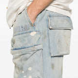 Jeans cargo con coulisse in blu Amiri - uomo 