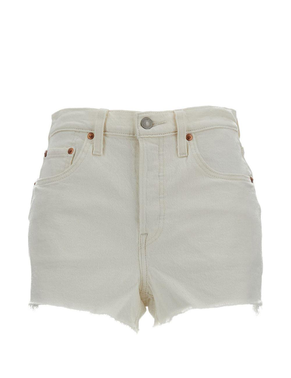 Shorts con frange 501 in bianco Levi's - donna 