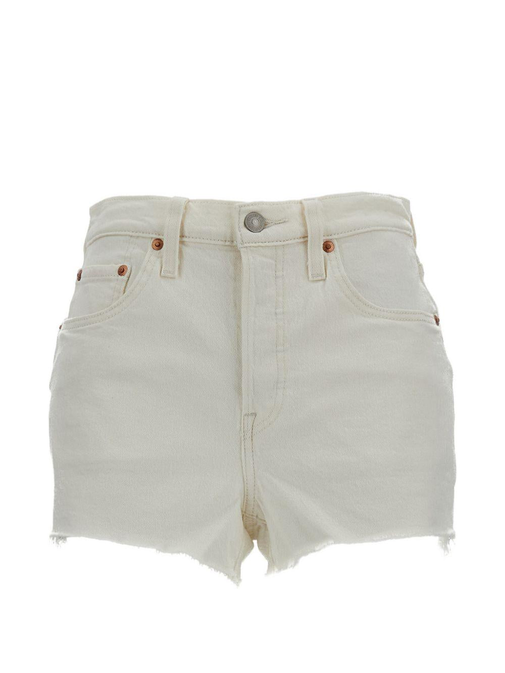 Shorts con frange 501 in bianco Levi's - donna 