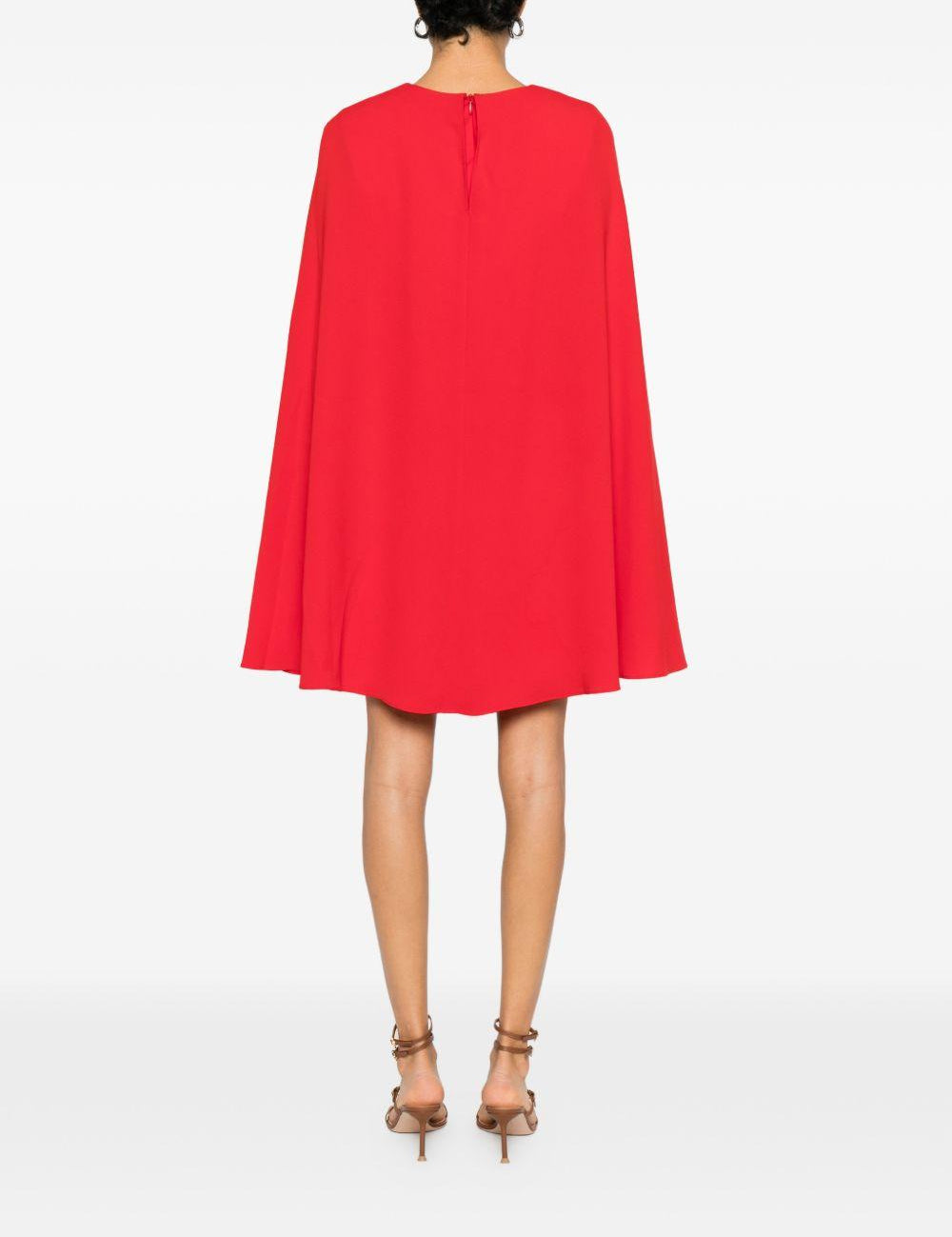 Abito con maniche a mantella in rosso Roland mouret - donna 
