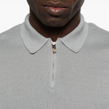 Polo con zip in grigio Eleventy - uomo 