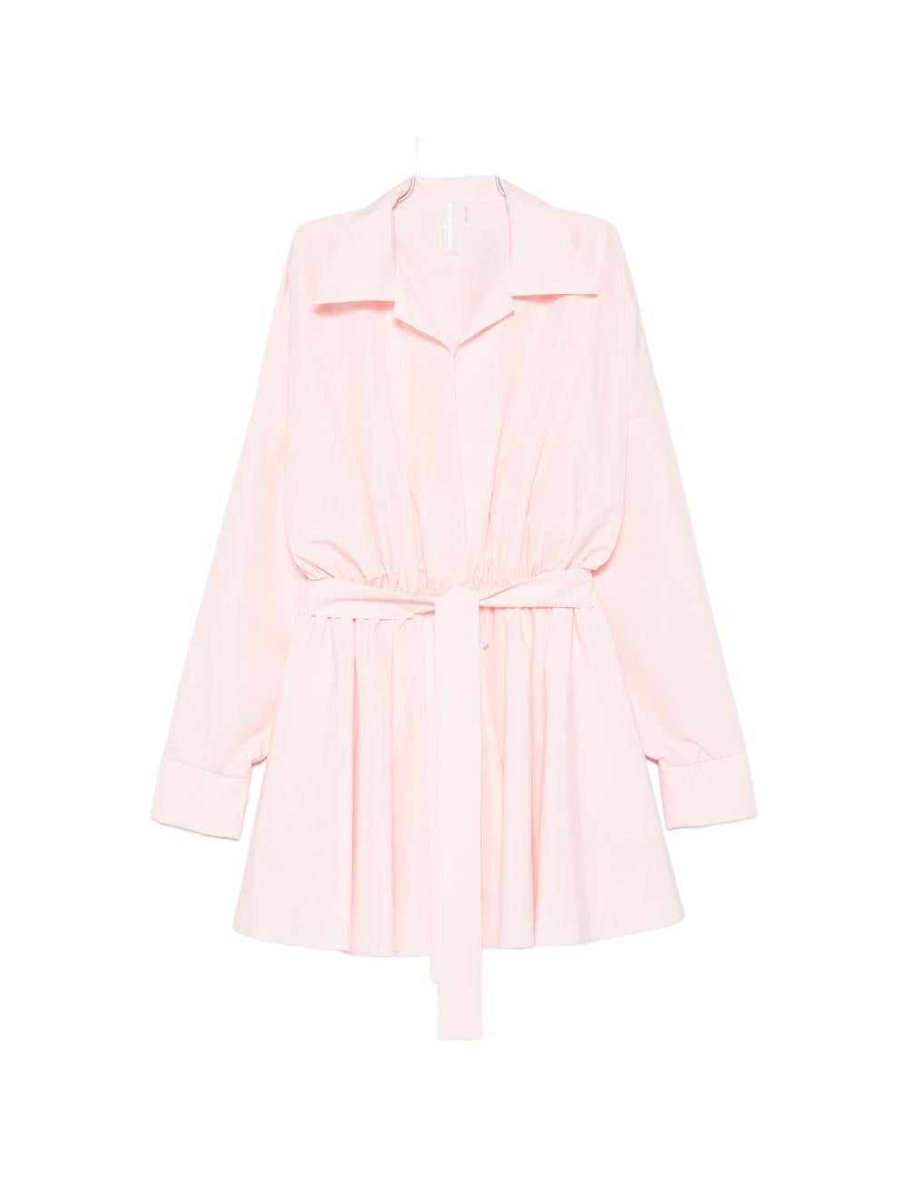 Mini abito svasato con cintura in rosa Norma kamali - donna 