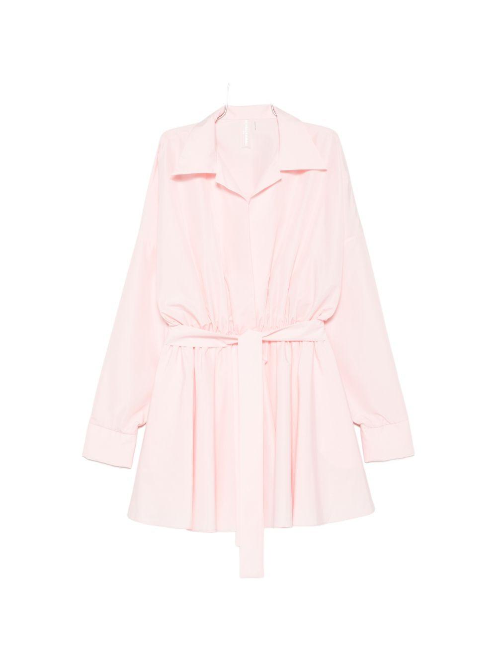 Mini abito svasato con cintura in rosa Norma kamali - donna 