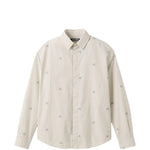Camicia la chemise simon a righe in beige jacquemus - uomo 