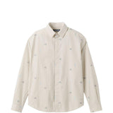 Camicia la chemise simon a righe in beige jacquemus - uomo 