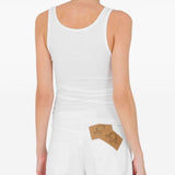 Top con stampa logo in bianco Moschino - donna 
