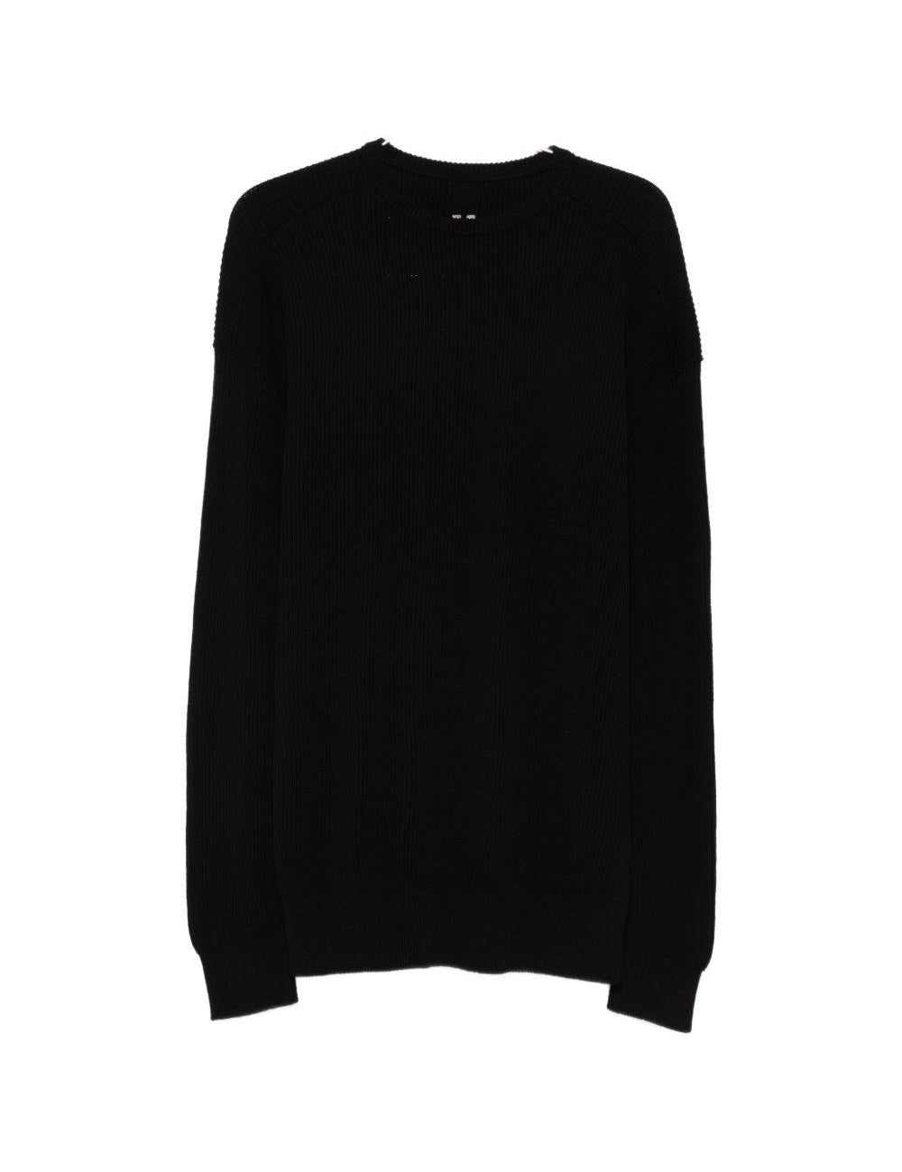 Maglione girocollo a maniche lunghe jumbo in nero Rick owens - uomo 