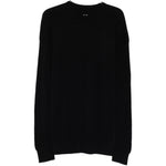 Maglione girocollo a maniche lunghe jumbo in nero Rick owens - uomo 